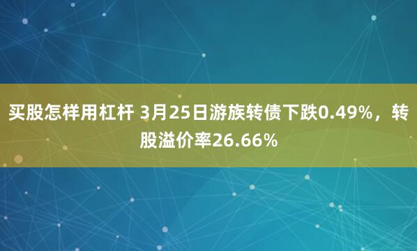 买股怎样用杠杆 3月25日游族转债下跌0.49%，转股溢价率26.66%