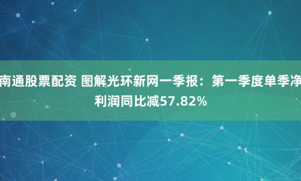 南通股票配资 图解光环新网一季报：第一季度单季净利润同比减57.82%