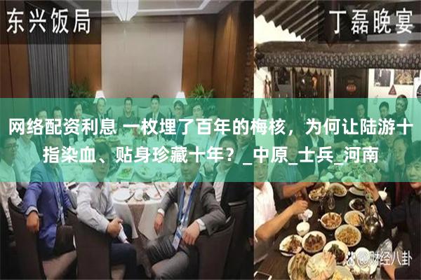 网络配资利息 一枚埋了百年的梅核，为何让陆游十指染血、贴身珍藏十年？_中原_士兵_河南